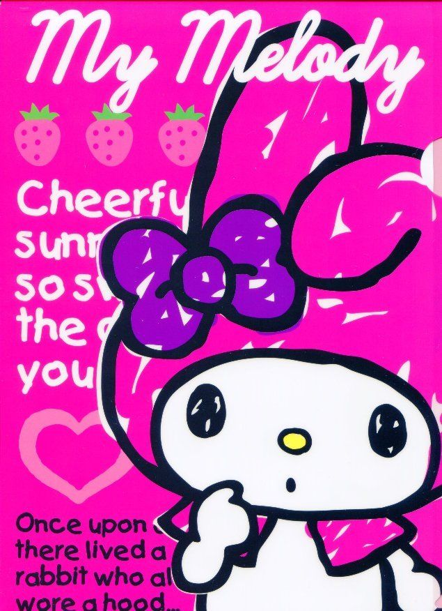 Sanrio my melody a4 plastic file folder 