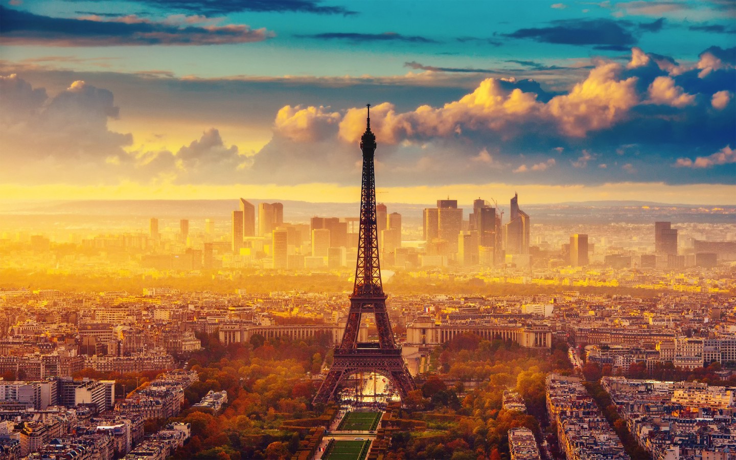 法国巴黎埃菲尔铁塔高清壁纸1440x900 uedso.