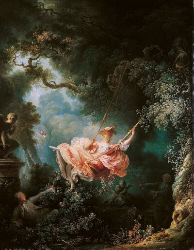 弗拉戈纳尔:《秋千》.1767年.布面油画,82.9×66.0厘米.