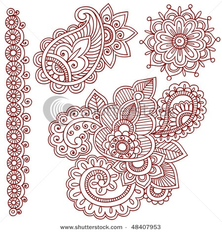 Hand Drawn Vector Floral Frame Template Floral Doodle