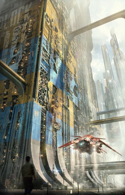 新西兰原画师stefan morrel的未来城市cg作品