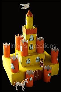 【儿童手工】纸巾筒,纸盒制作城堡