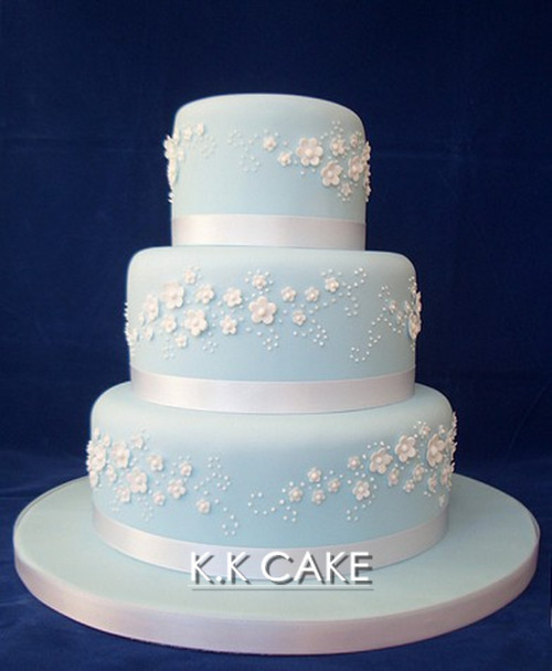 纯手工翻糖蛋糕 三层蛋糕 婚礼蛋糕设计定制 艺术蛋糕 浪漫婚礼
