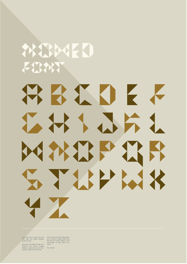 nomed几何形状创意字体设计