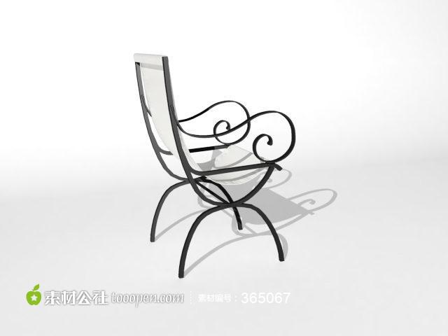 欧式公园休闲金属椅子模型下载