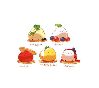 【呆萌食物】简笔画萌鸡(还是鸟)美食的结合 图片来自:pixiv チャイ