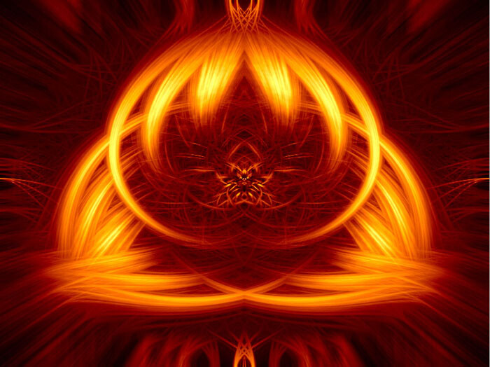 PS利用滤镜及图层叠加制作抽象的火焰光束教