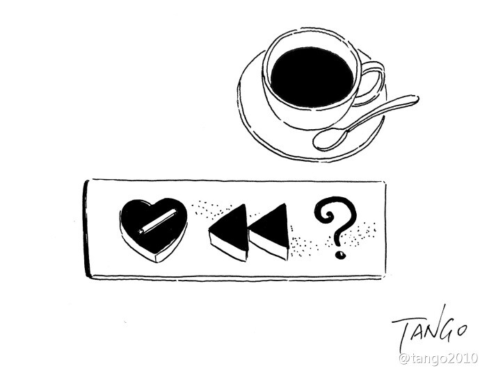 设计了一道巧克力甜品叫有多少爱可以重来…