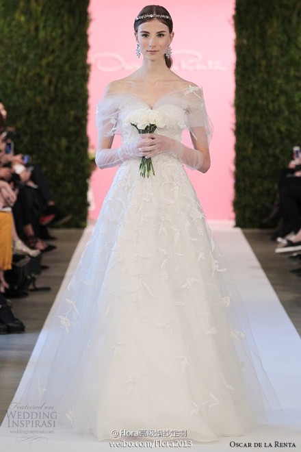 flora wedding dress# oscar de la renta 2015