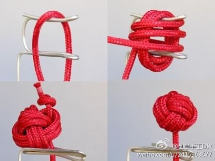 中国结艺基本结—十字结盘扣结的方法图解