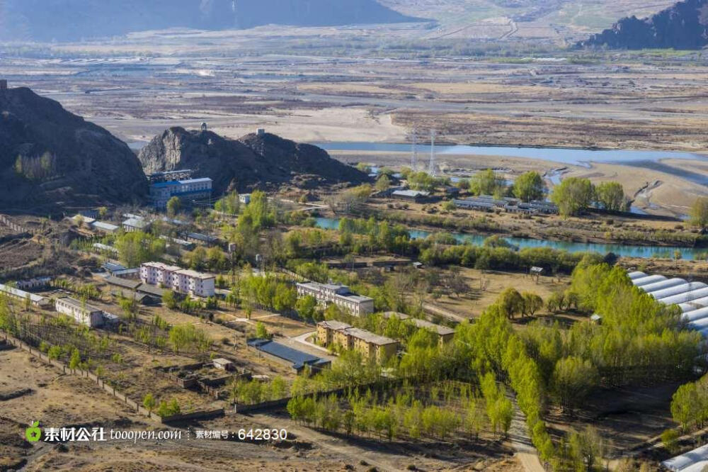 西藏绝美山村风景素材高清图片素材