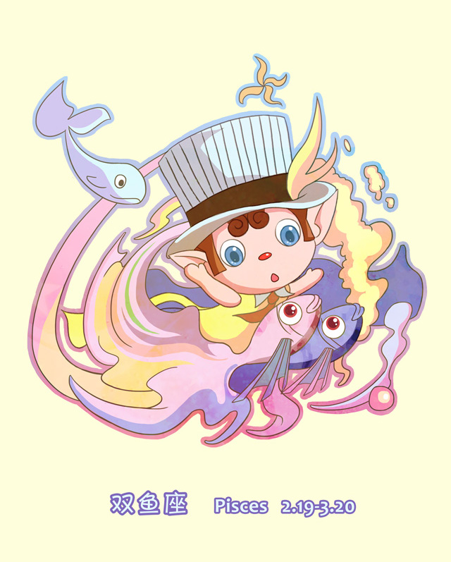 超萌十二星座壁纸 双鱼座