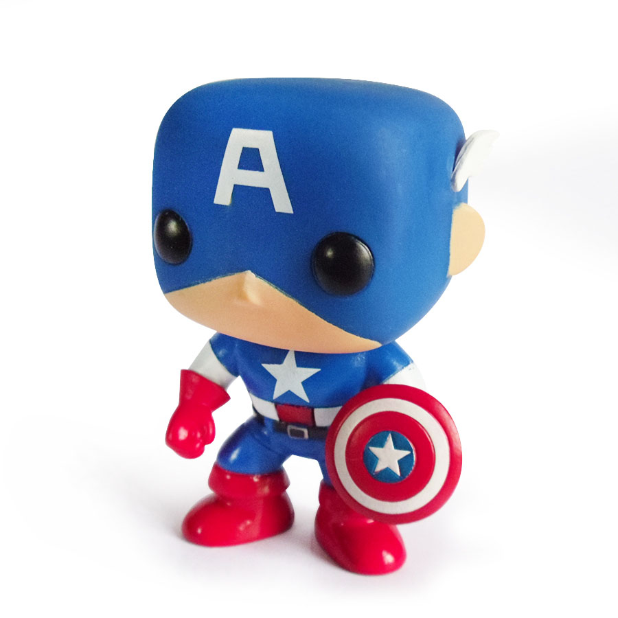 美国正版funko pop 美国队长 卡通摆件 摇头玩偶 手办模型公仔