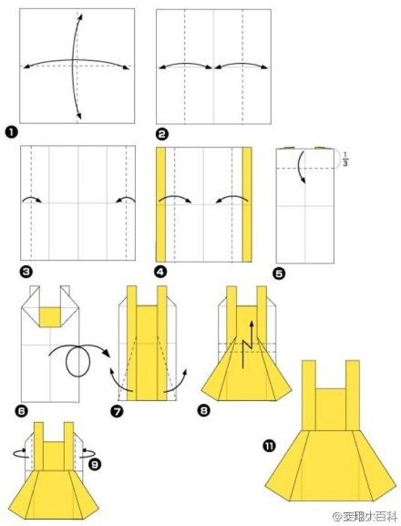 【手工达人的折纸教程:服装系列】很可爱哒衣服折纸(转)