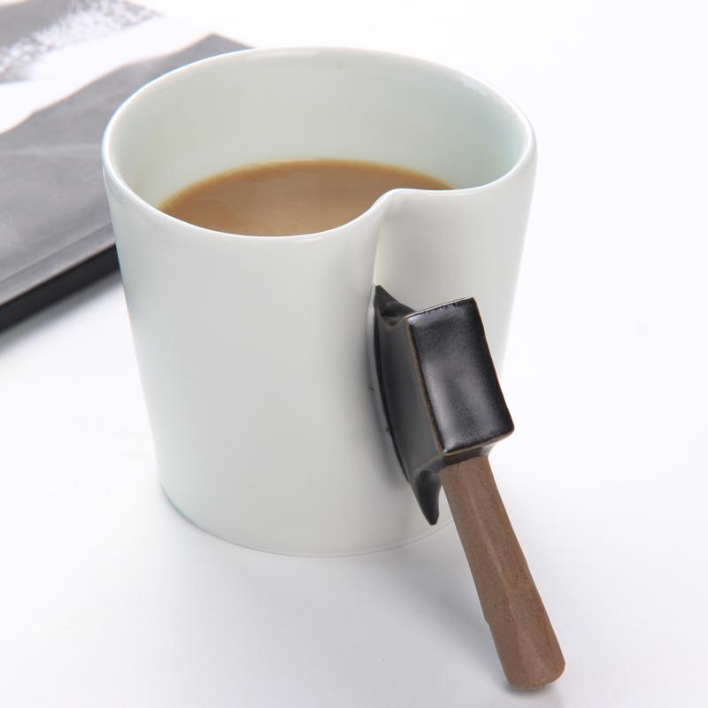 瓷上功夫斧头陶瓷马克杯景德镇个性创意造型水杯礼品定制