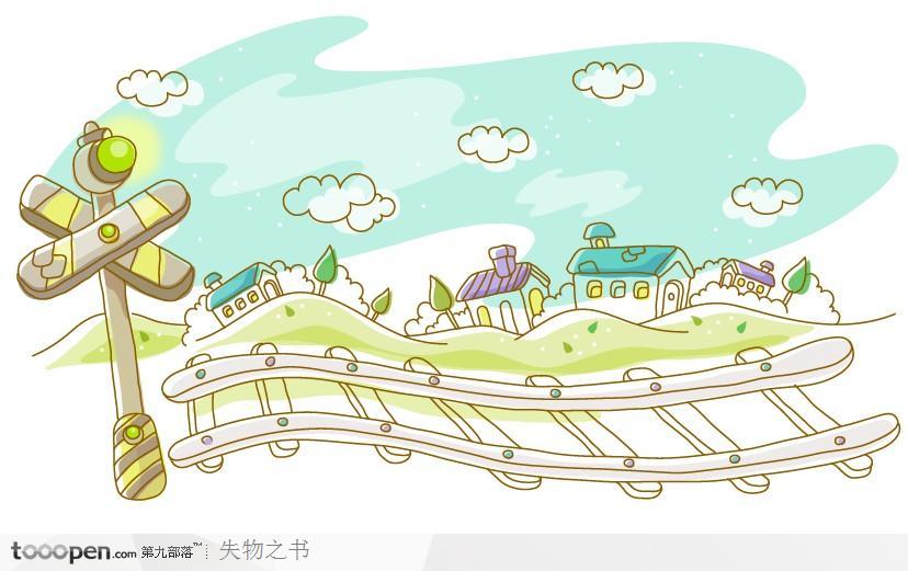 线条卡通城市风景矢量设计(四十五)