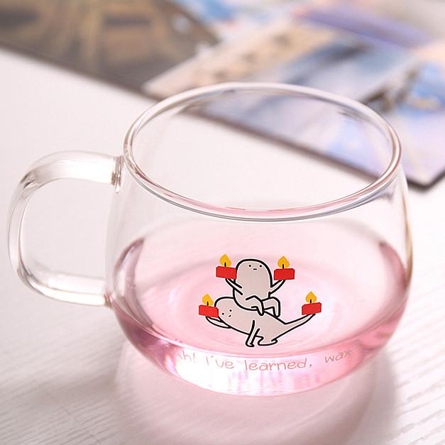 cupfan 原创设计创意杯子 搞怪玻璃杯 网络新语 不明觉厉 早餐杯