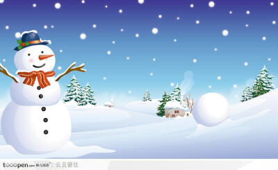 雪人 下雪