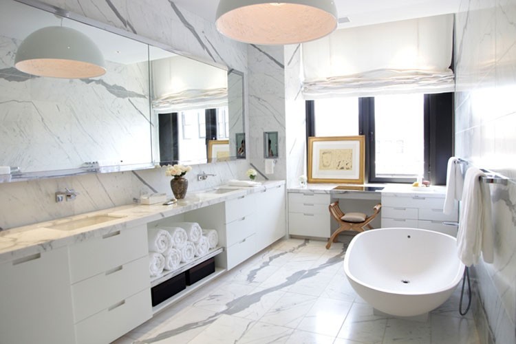品家居漂亮的大理石浴室设计欣赏