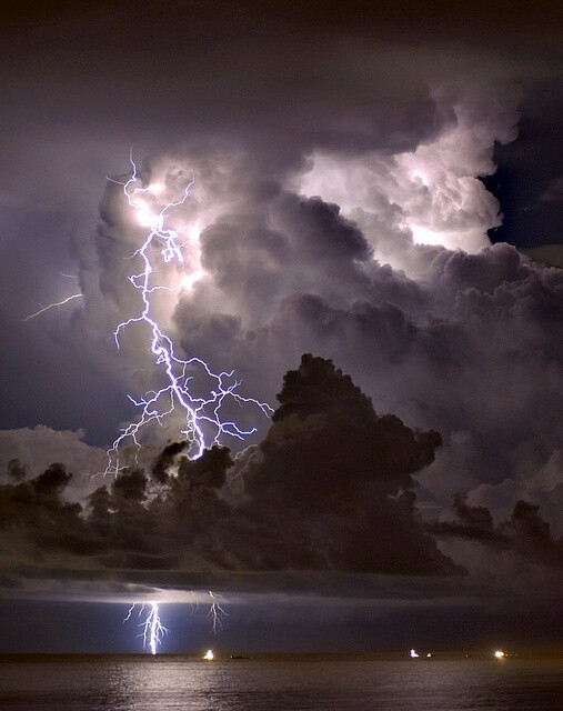雷暴(thunderstorms):伴有雷击和闪电的局地对流性天气