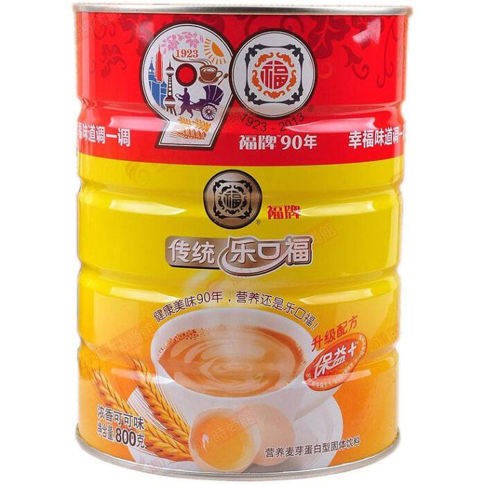 80后童年回忆上海福牌800克罐装可可味乐口福
