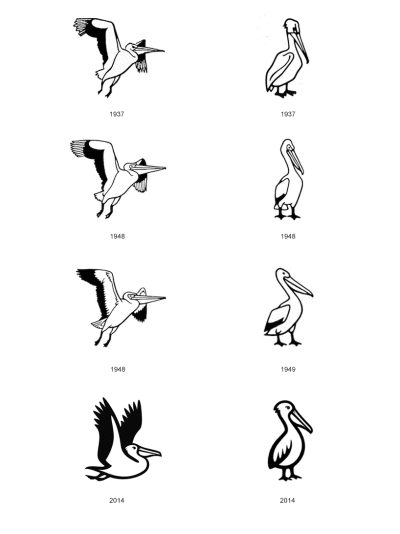 鹈鹕鸟自1937年起的标志历史