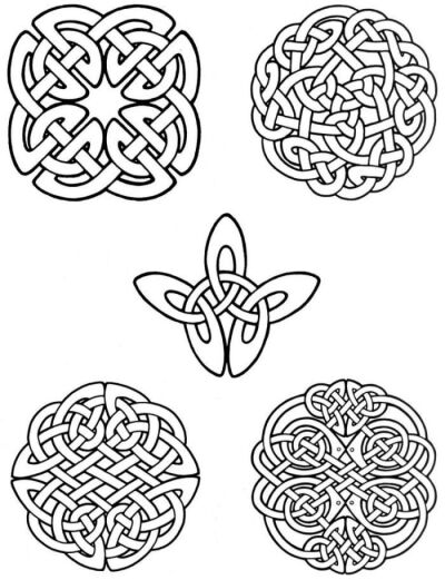 celtic knots 凯尔特结 图案,这种绳结式的图案出现在大概公元450年