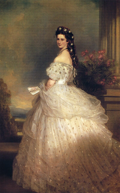《伊丽莎白王后画像》,即茜茜公主,温特哈尔特.