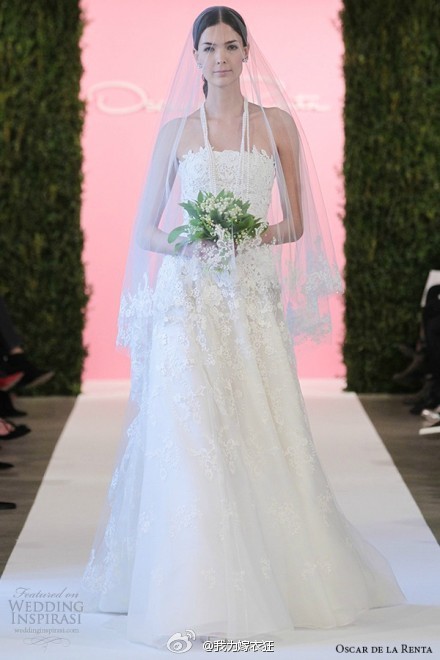 oscar de la renta 2015 婚纱礼服系列美翻了.