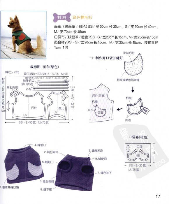 给狗狗做衣服= =.希望对各位粑粑麻麻有