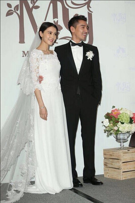 七彩嫁衣 2014冬季最新款明星高圆圆结婚同款婚纱 量身定做