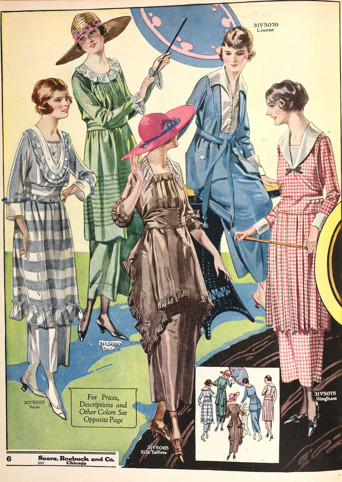 1920s 1920年代sears时装目录精选图片集 vintage复古饰品古董衣