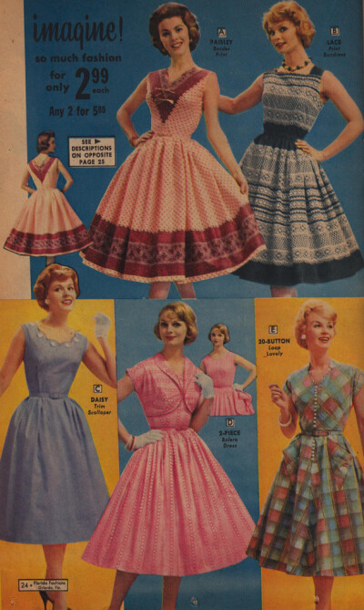 1959年代佛罗里达时尚复古服装设计素材vintage电子图片素材集