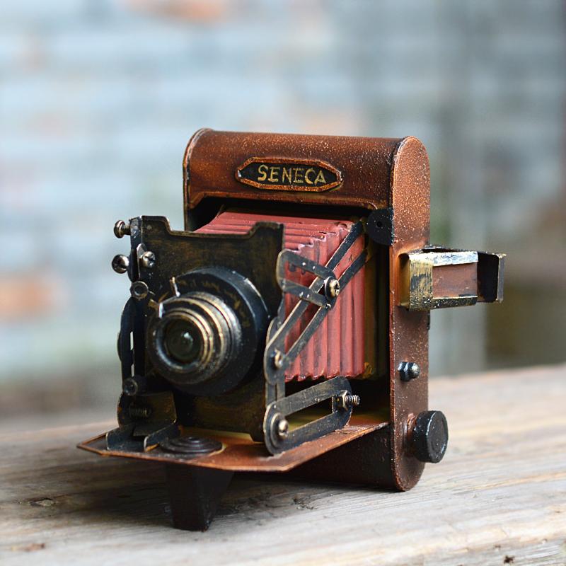 复古做旧风箱相机创意收纳盒 家居装饰摆件 拍摄道具 礼品 zakka