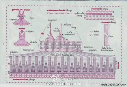 (2/2 ) #钩针 玩偶 娃娃衣服 娃衣 图解