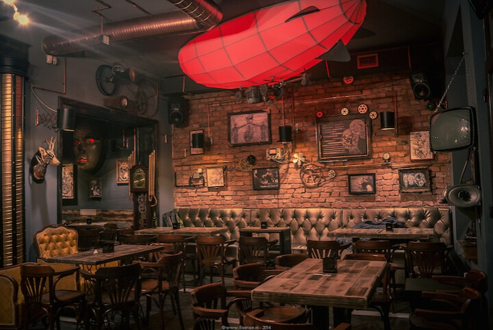 罗马尼亚steampunk joben蒸汽朋克餐厅酒吧空间