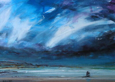 来自油画家mark h wilson的写意风光油画作品欣赏,《天空的颜色》