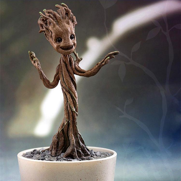 hottoys 漫威银河护卫队树人盆栽跳舞版树精groot格鲁特