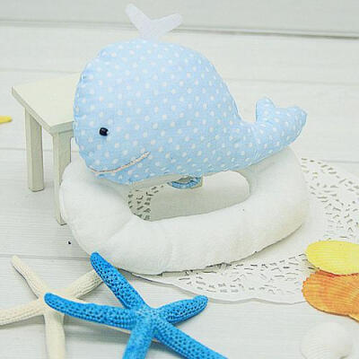 阿卡新生宝宝玩具鲸鱼手摇铃材料包婴儿diy自己动手布艺自制礼物