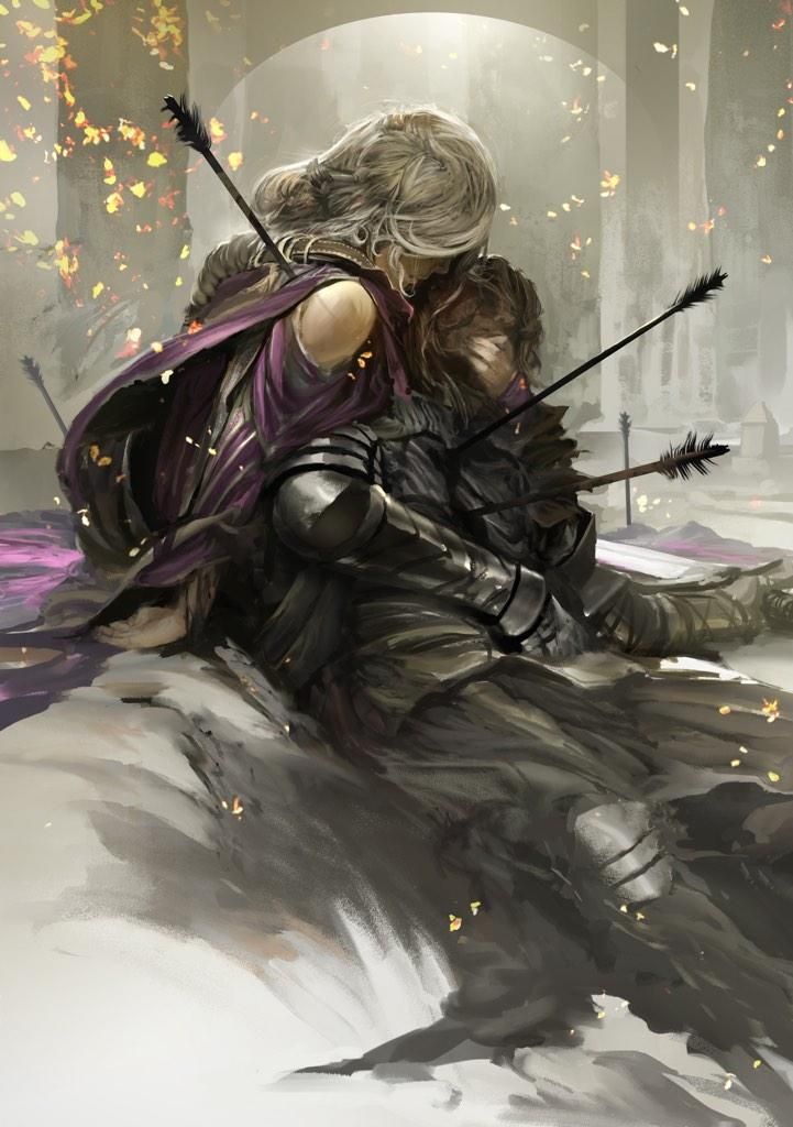 lady witch, dark knight by kekai kotaki