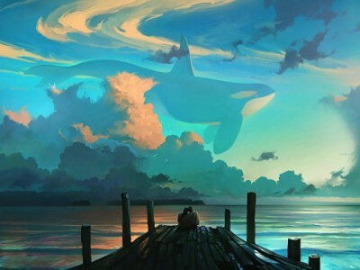 【插画家rhads的治愈系插画作品集】天之宽,不知穷尽.