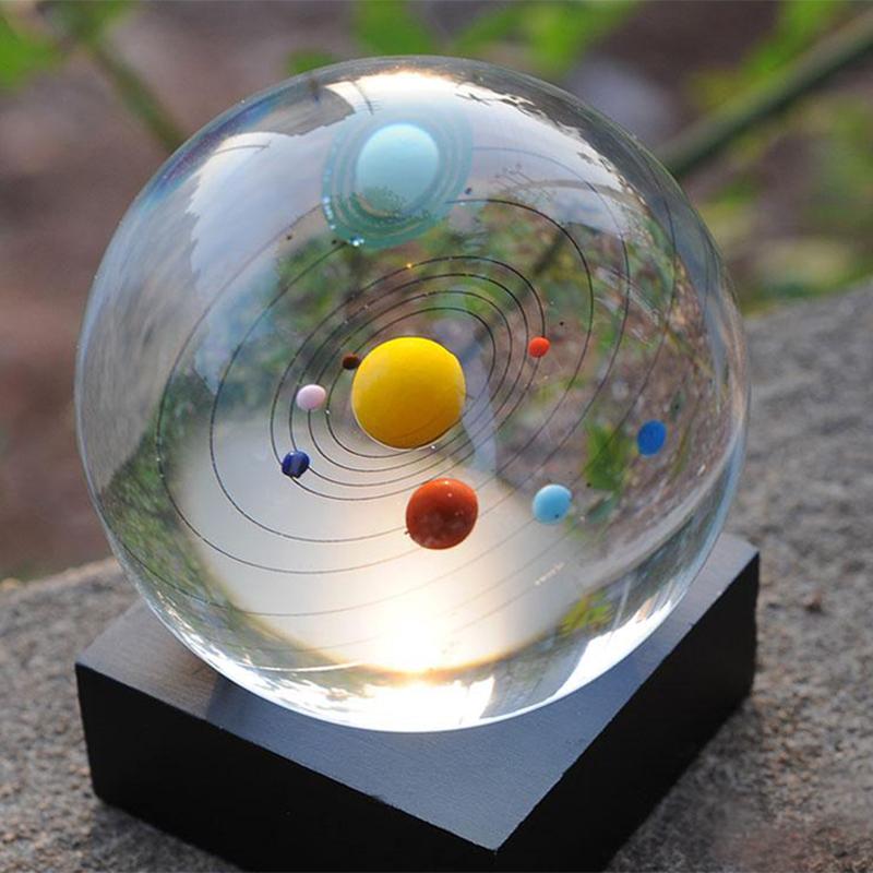 香港九猪 3d太阳系水晶球 创意天体八大行星水晶球 340001 现货