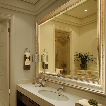 法兰棋浴室镜 欧式壁挂卫浴镜 边框卫生间镜子洗手间洗手台梳妆镜