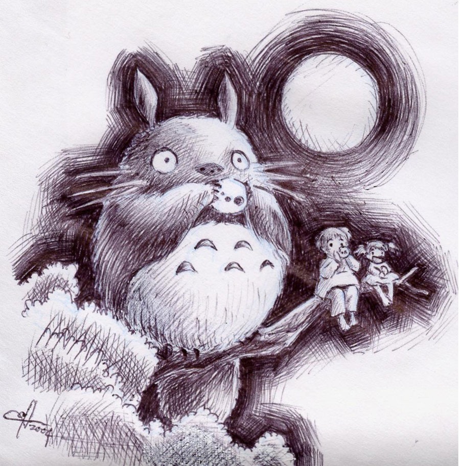 动漫角色插画欣赏:龙猫(totoro)