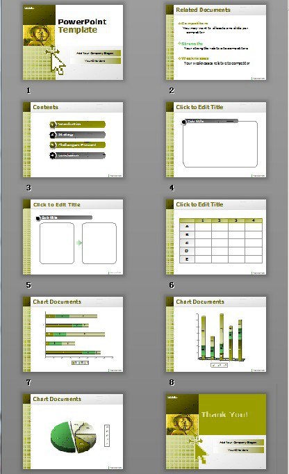 绿色系列网格科技ppt模板www.2ppt.cn