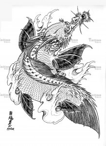 鳌鱼纹身图案——北京纹身店东方印记收集整