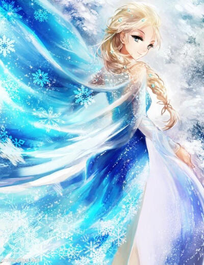 冰雪奇缘elsa 唯美冰雪女王动漫美图