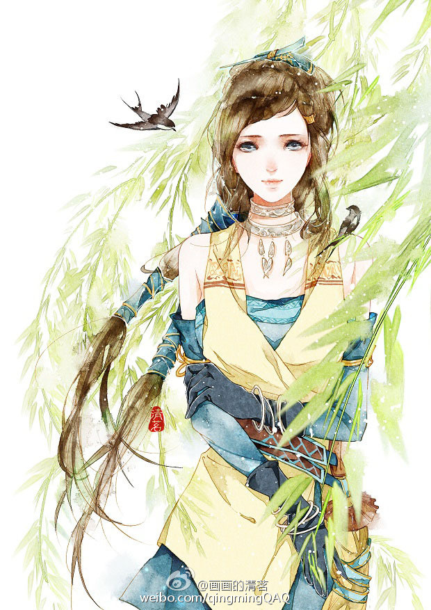晴雪-清茗_原创,插画,古剑奇谭,风晴雪,古风,拟水彩