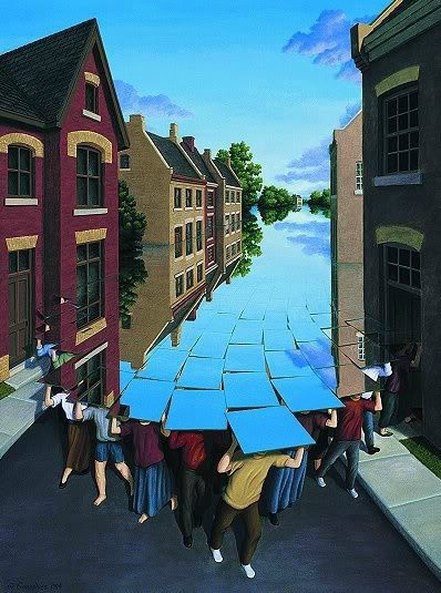 错觉绘画,是是而非,难以捉摸.丨来自加拿大插画家rob gonsalves.