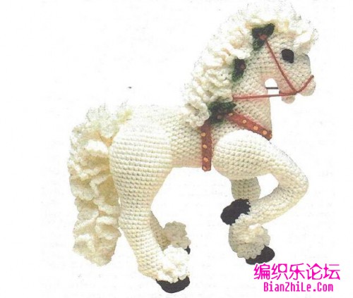 很逼真的一匹马玩偶的钩法,白马王子骑的马-编织乐论坛